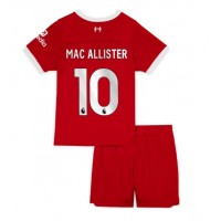 Fotbalové Dres Liverpool Alexis Mac Allister #10 Dětské Domácí 2023-24 Krátký Rukáv (+ trenýrky)